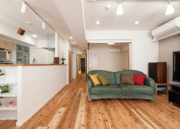 二重床システムで足音や生活音が抑えられた。